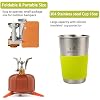 طقم فوضى تجهيزات المطابخ للتخييم، طقم طهي لحقائب الظهر مكون من 16 قطعة، طقم أواني تخييم وموقد خفيف الوزن لشخص واحد أو شخصين، معدات طهي خارجية مثالية للتخييم والمشي لمسافات طويلة وحقائب الظهر والنزهة