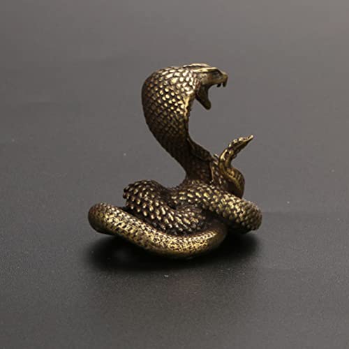 Stobok Brass Snake Statue Cobra Snake Figurine Collectible Sculptures Wealth Figurine Feng Shui Good Luck Tabletop Decoration For Home Office #TOP3