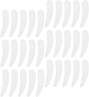 100pcs Cosmetic Spatulas Facial Mask Spoons Ceramic White Face Cream Scoop Eye Cream Applicator Makeup Tool for Skincare and Facial Beauty Application