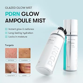 VT COSMETICS Bundle PDRN 100 Essence & PDRN Glow Ampoule, Glow Serum & Facial Mist Spray, Wrinkle Care, Firming & Anti-Aging, Hydrating, Skin Restoration, For Dry & Sensitive Skin, Korean Skin, Gift
