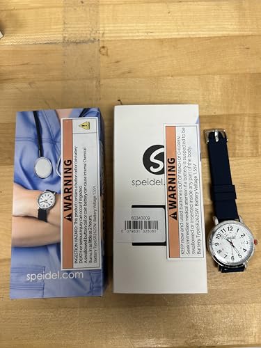 Speidel Original Scrub Watch™ for Nurses, Medical Professionals, Mens and Womens Watch with Second Hand Nursing, Nurse Watches for Women Men, Waterproof 12 and 24 hr Time - Navy - Thumbnail 7