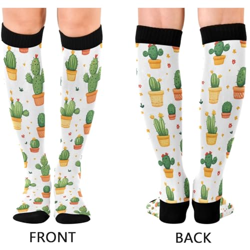 Image of Pigsaly Red White Polka Dot Womens Compression Socks Athletic Tube Sock Knee High Socks Outdoor Sport Socks