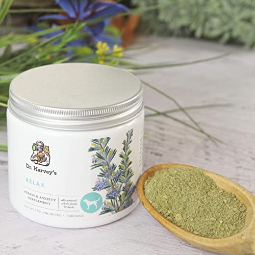 Dr. Harvey’s Relax Stress And Anxiety Supplement For Dogs, Herbal Food Dietary Supplement To Help Calm And Soothe Dog Anxiety, (7 Oz) #TOP7