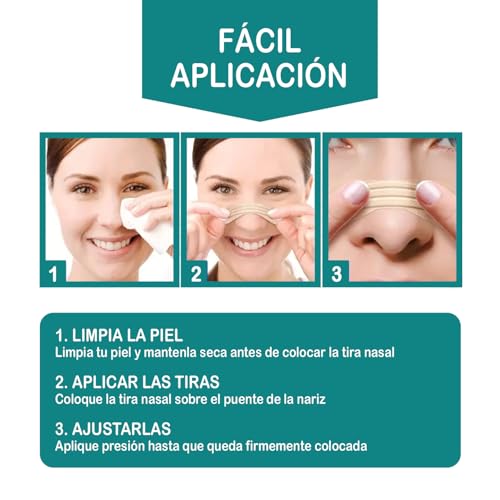 60 Tiras Nasales Antironquidos Para Dormir Breathe Right Tiras Nasales Ronquidos Soluciones Tiritas Nariz Respirar Mejor Por La Nariz Tiras Antironquidos Nasal Strips Dejar De Roncar Nose Strips