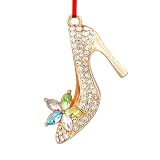WhatSign High Heel Christmas Ornament - Metal Shoe for Tree Decorations, Keepsake Gift for Women and Girls