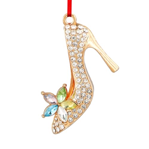 WhatSign High Heel Christmas Ornament - Metal Shoe for Tree Decorations, Keepsake Gift for Women and Girls
