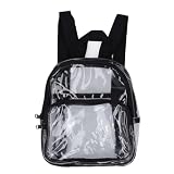 Anu Limen Mini mochila transparente, PVC transparente, casual, bolsa transparente 23 x 19 x 7 cm com alças ajustáveis para viagens de trabalho