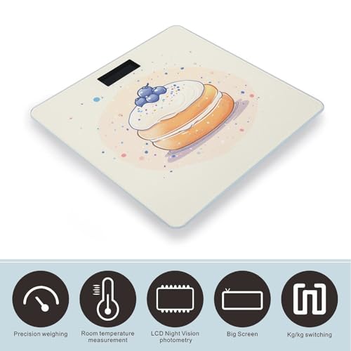 Báscula digital de vidrio templado para baño miniatura 3