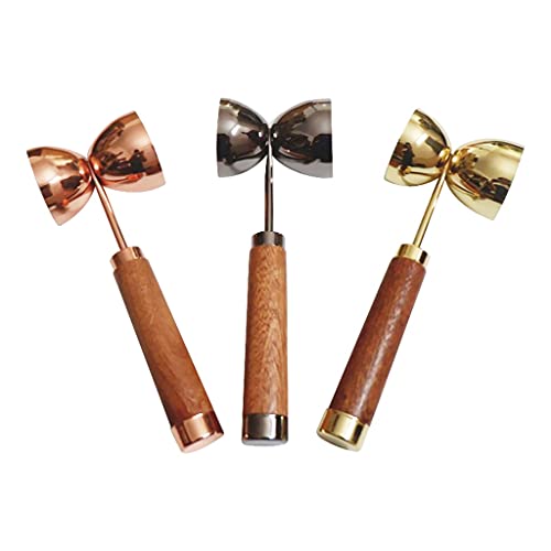 ZSLKDL 30/60ml Bar Cocktail Jigger Measure with A Handle for Greater Speed and Ease of Use(Copper 30 60ml)