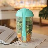 1000ML Portable Salad Dressing Shake Cup, 2022 New Salad Meal Shaker Cup With Salad Shaker Fork and