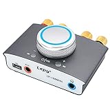 WINGONEER Lepy LP-168mini Bluetooth 4.2デジタルオーディオアンプ50Wx2 HiFiアンプTPA3116 AUX/USB/Bluetooth +電源 - グレー
