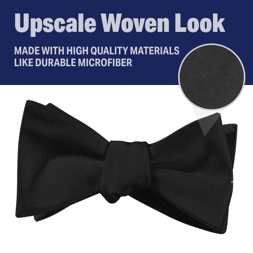Luther Pike Self Tie Bow Ties For Men Tuxedo Bowtie Bow Tie (Black) #TOP1