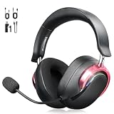 Wireless Gaming Headset with Mic Over Ear Headphones for PC,Xbox,PS5,Switch