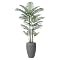 OAKRED 7FT Artificial Olive Tree - UV Resistant, Realistic Fake Plant With Brown Planter, For Indoor & Outdoor Decor