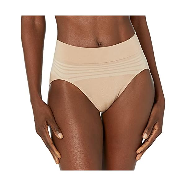 Warner's Women's No Pinching No Problems Dig-Free Comfort Waist Smooth and Seamless Hi-Cut RT5501P, Toasted Almond, Medium