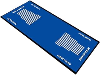 BIKETEK Cool Motorcycle Floor Mat Washable Non-Slip Oil Absorbing Garage Floor Parking Mat Racing Style Long Bike Running Rug(23"x79", Style 4)