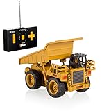 Top Race 4 Channel Mini Remote Control Dump Truck 1:64 Scale, Mini Construction Toys Series (TR-012)