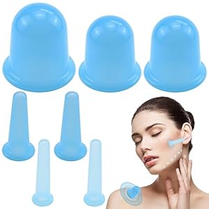 Kaxilu 7 Stück Silikon Schröpfgläser Set