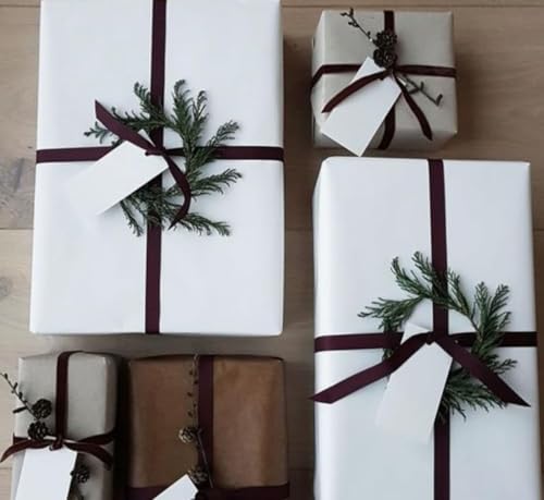 Plain White Wrapping Paper 50cm x 10m Roll (Matt) - Birthday Gift Wrap (Christmas)
