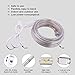 Areful LED Rope Lights, 16ft Daylight White Strip Lights with Clear PVC Jacket, Connectable and Flexible, Waterproof for Indoor Outdoor use, 110V Plugin Tape Lighting with High Brightness 3528 LEDs