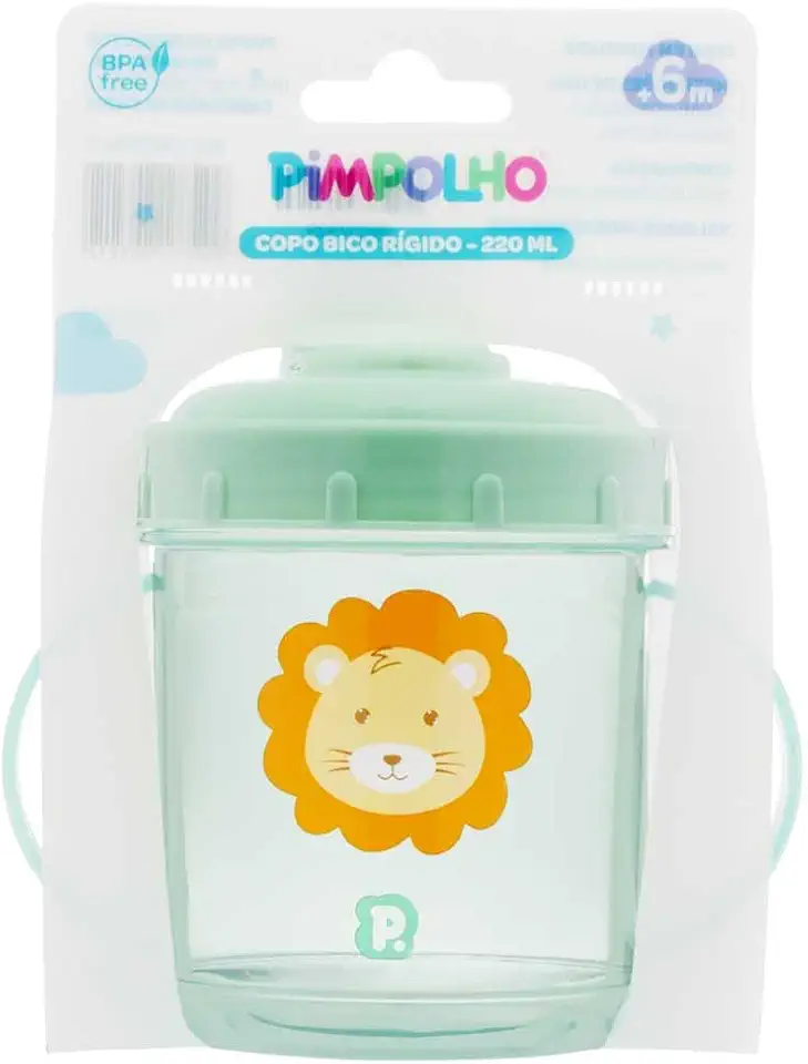 Pimpolho Copo Bico Rígido 220ml Leão