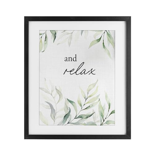 Affiche encadrée And Relax Greenery Gray Stupell Industries sous verre 40x33 cm