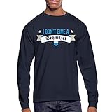 Spreadshirt I Don't Give A Schnitzel Funny Oktoberfest Men's Long Sleeve T-Shirt, 3XL, Navy