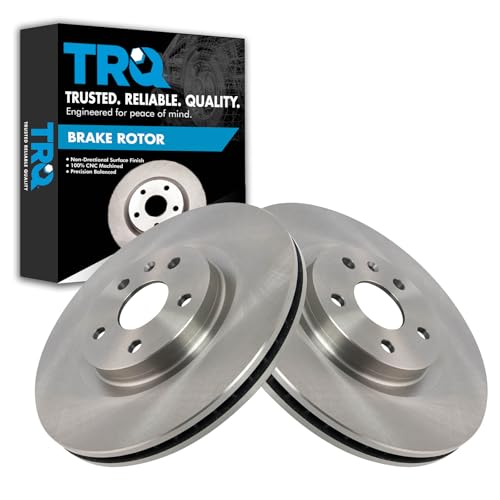 TRQ Front Brake Rotors Set Vented Compatible with 2014-2017 Buick Regal 2008-2014 Cadillac CTS 2013-2019 XTS 2011-2017 Chevrolet Caprice 2020-2023 Corvette