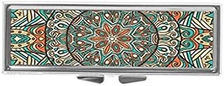 Aaron Melvin Floral Mandala Art Pattern 3-Compartment Decorative Pocket Gift Box Case Organizer
