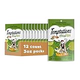 TEMPTATIONS MixUps Treats for Cats CATNIP FEVER Flavor 3 Ounces  (Pack of 12)