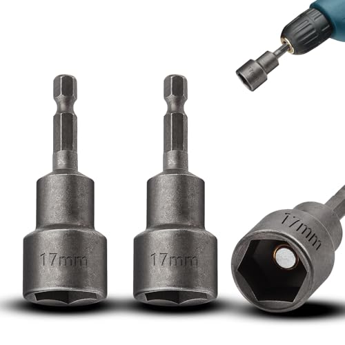 TXXATX 17 mm Llave de Vaso Hexagonal 3 Piezas Taladro Magnetico Juego de Llaves de Vaso 1/4 Pulgadas Cambio Rápido Llaves de Vaso para Taladro Manuales Atornilladores Inalámbricos