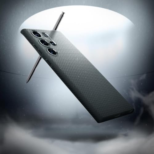 Image of Spigen for Galaxy S23 Ultra Case, Liquid Air [No Magnet Ring] [Military-Grade Protection] - Abyss Green