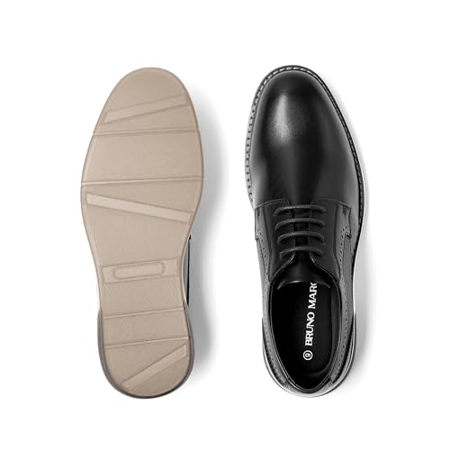 Bruno Marc Bruno Marc Men's Casual Dress Sneaker Shoes, Business Formal Derby Plain Toe Oxfords Crossflex GentEdge,Size 14,Black,SBOX223M