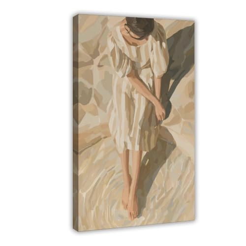Poster sur toile jeune femme idée cadeau élégante pour chambre