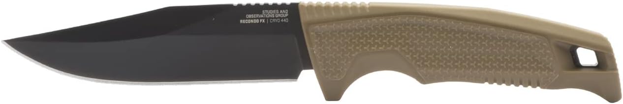 SOG Recondo FX Professional Fixed Blade Duty Knife | Straight Edge, Stainless Steel Blade, Overmolded Rubberized Grip