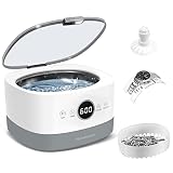 Hanience Ultrasonic Cleaner, 750ml Jewelry Cleaner Machine with Touch Control and Degas Mode, 46kHz