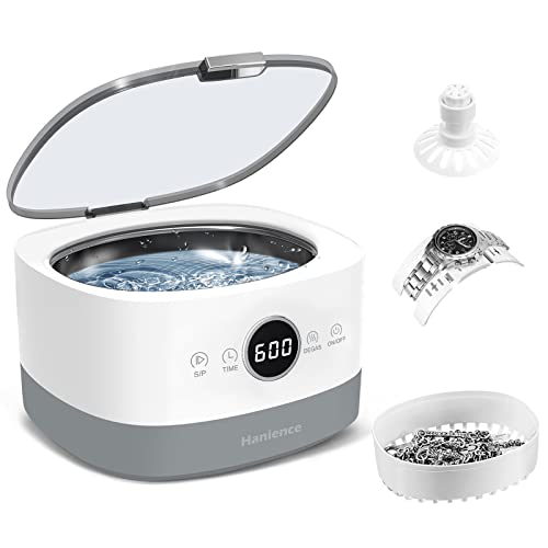 Hanience Ultrasonic Cleaner, 750Ml Jewelry Cleaner Machine With Touch Control And Degas Mode, 46Khz Sonic Cleaner For Jewelry, Ring, Silver, Dentures, Eyeglasses And Watches #TOP17