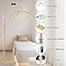AURELLE Half Moon Lash Light - Adjustable LED Floor Lash Lamp with 4X Magnifier & Phone Holder for Eyelash Extensions,Nail Art,Tattoo,Skincare,Salon SPA-Dimmable Brightness,Rotating Head, Gold