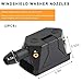 Rdxcv 2 PCS Front Windshield Washer Nozzles, 4 Holes Straight Column Auto Window Wiper Washer Sprayers, Universal Windshield Left Right Wiper Sprayer Nozzle for Cars Trucks SUVs