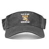 Funny Beer hat This is My Beer Drinking Hat Visors for Women Sun Visor with Designs Running Cap