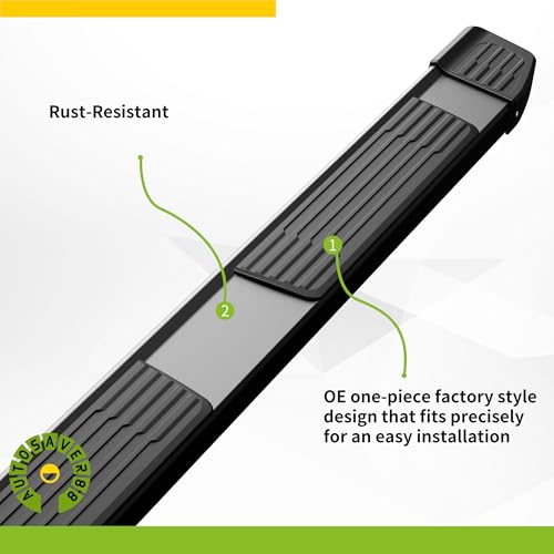 AUTOSAVER88 6 Inches Running Boards Compatible with Dodge Ram 2009-2018 1500 (Including 2019-2024 1500 Classic), 2010-2026 Ram 2500/3500 Crew Cab, Black Side Steps Stainless Steel Nerf Bars by AUTOSAVER88 - Image 5