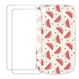 UOGNADGD Compatible avec Blackberry 8520 Curve Coque Personnalisée Colorée avec 2 Protections Écran en Verre Trempé – Antichoc et Anti Rayures (Pastèque)