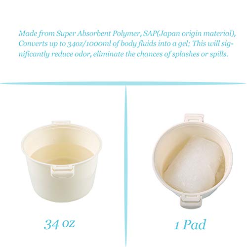 Commode Liners With Absorbent Pad,Commode Bags, Disposable Commode Chair Liners, Commode Pail Liners For Bedside Commode Pail Toilet Universal Fit(30 Pack) #TOP3