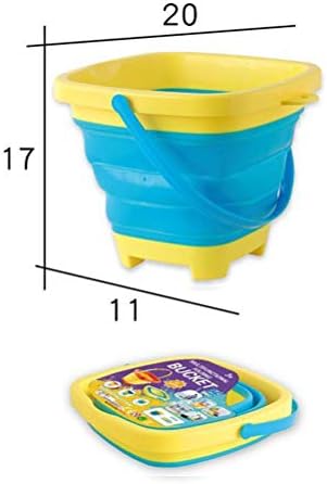 Foldable Beach Bucket, Bucket Bucket Sand Buckets Silicone Collapsible Bucket, for Kids Beach Play Camping Gear Water and Food Pitcher, Camping image 5