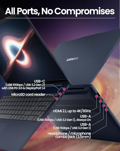 Image of Lenovo IdeaPad Copilot+ Business Laptop - 16 inch FHD+ Touchscreen - AMD Ryzen AI 7 350(Beat Core 7 150U) - 50 TOPS NPU - Facial Login IR Cam - Backlit KB -Win 11 Pro-Redragon Bundle (16GB DDR5 | 1TB SSD)