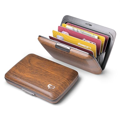 Image of OGON -DESIGNS- Slim RFID Blocking Aluminum Card Holder Wallet - OSLO