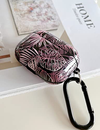 Flower Case Compatible With Apple Airpods Pro Floral, Leaf Smooth Design Cute Kawaii Protective Case Anti-Fall Headphone Case For Airpod Pro Case (Airpods Pro, Rose Gold Leaf) #TOP2