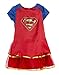WARNER BROS Justice League Supergirl Little Girls Costume Dress Leggings Cape and Headband 4 Piece Set 6-6X