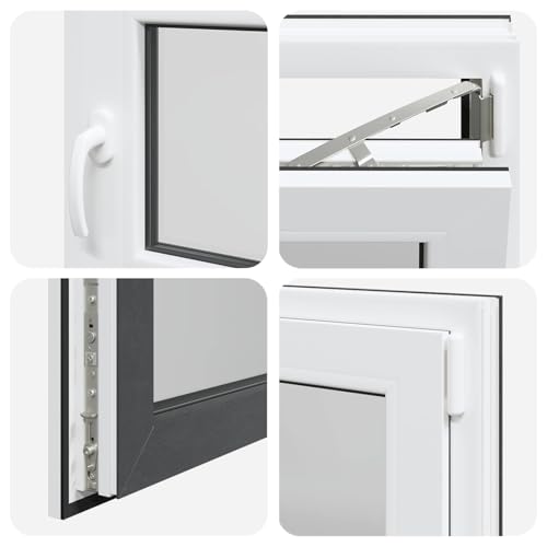 Fenêtre de sous-sol haut de gamme RISOR 60 x 60 cm en PVC anthracite - 7