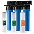 iSpring SGS-Tested Lead Removal Whole House Water Filter System, Reduces Sediments, Chlorine, and up to 99% Lead, Model: WGB32B-CPB